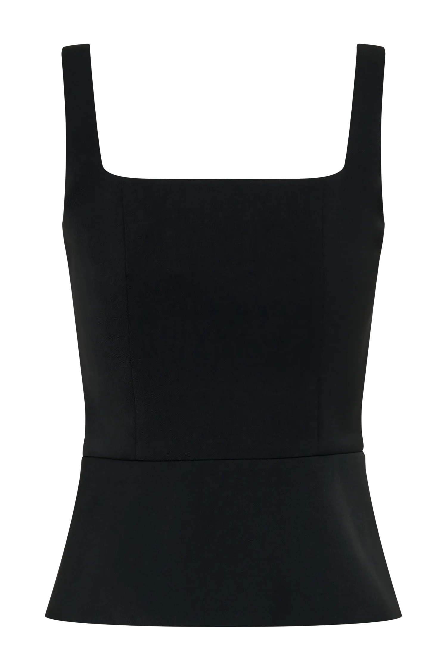 Sunny Suiting Peplum Top - Black