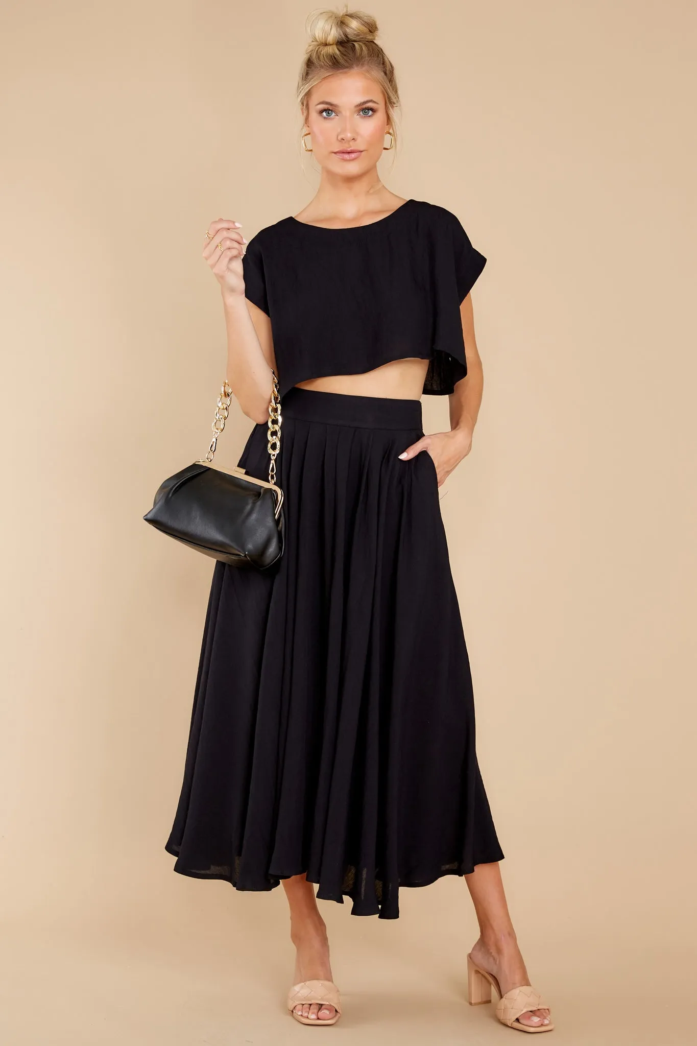 Sweet Memory Of Us Black Two Piece Set