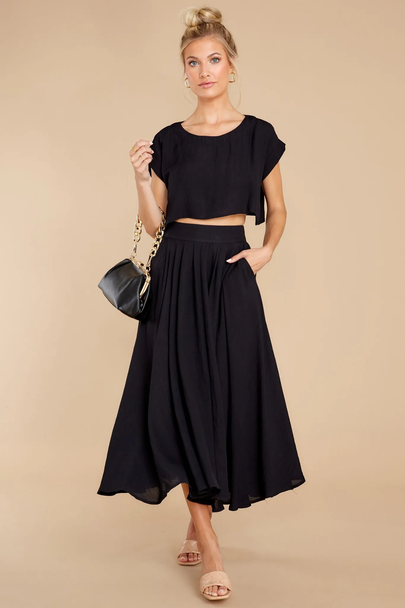 Sweet Memory Of Us Black Two Piece Set