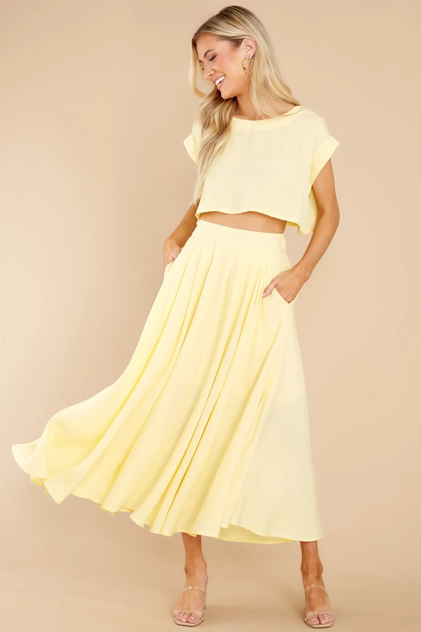 Sweet Memory Of Us Pastel Yellow Two Piece Set