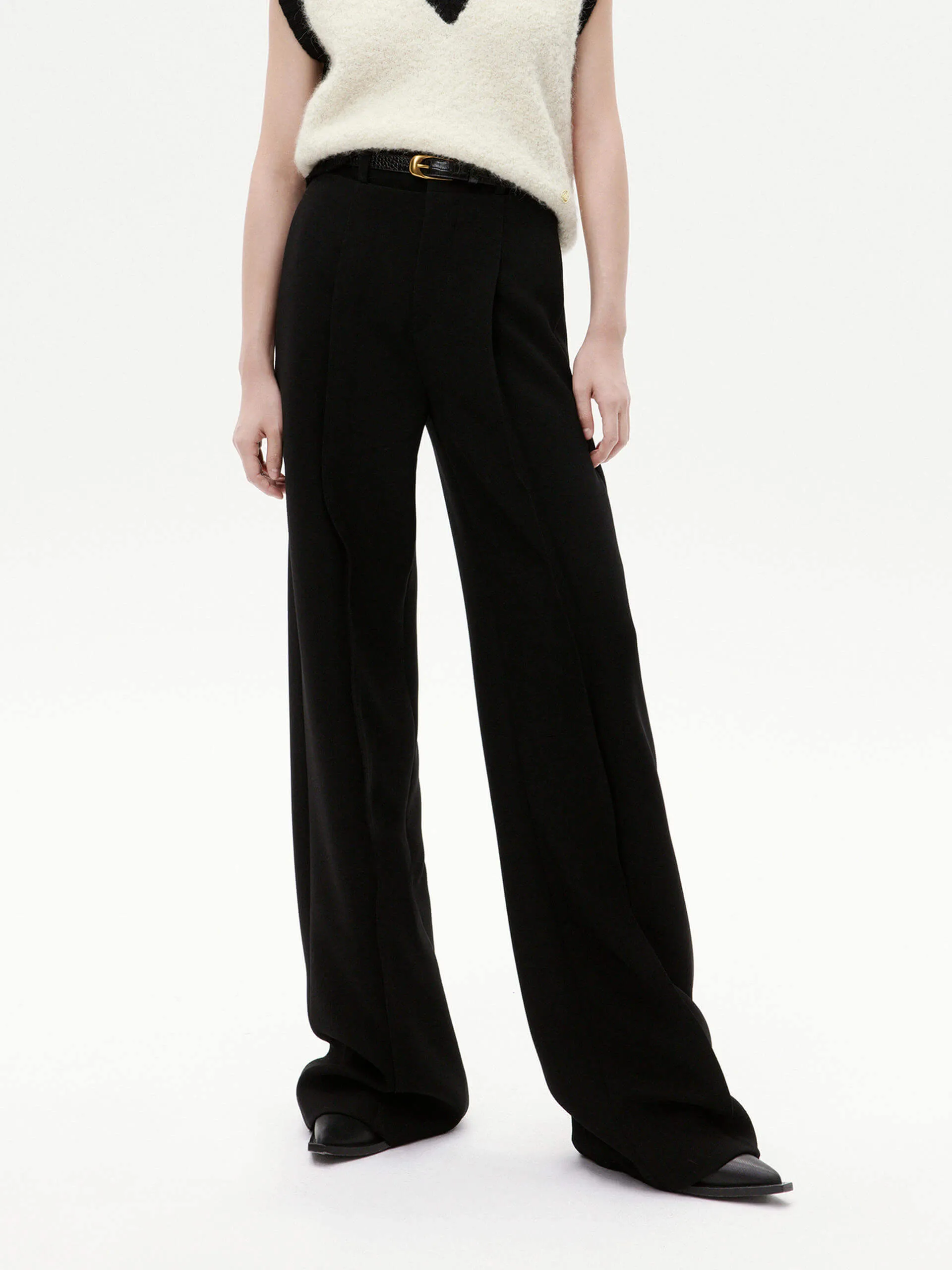 Tailored Wide Leg Trousers