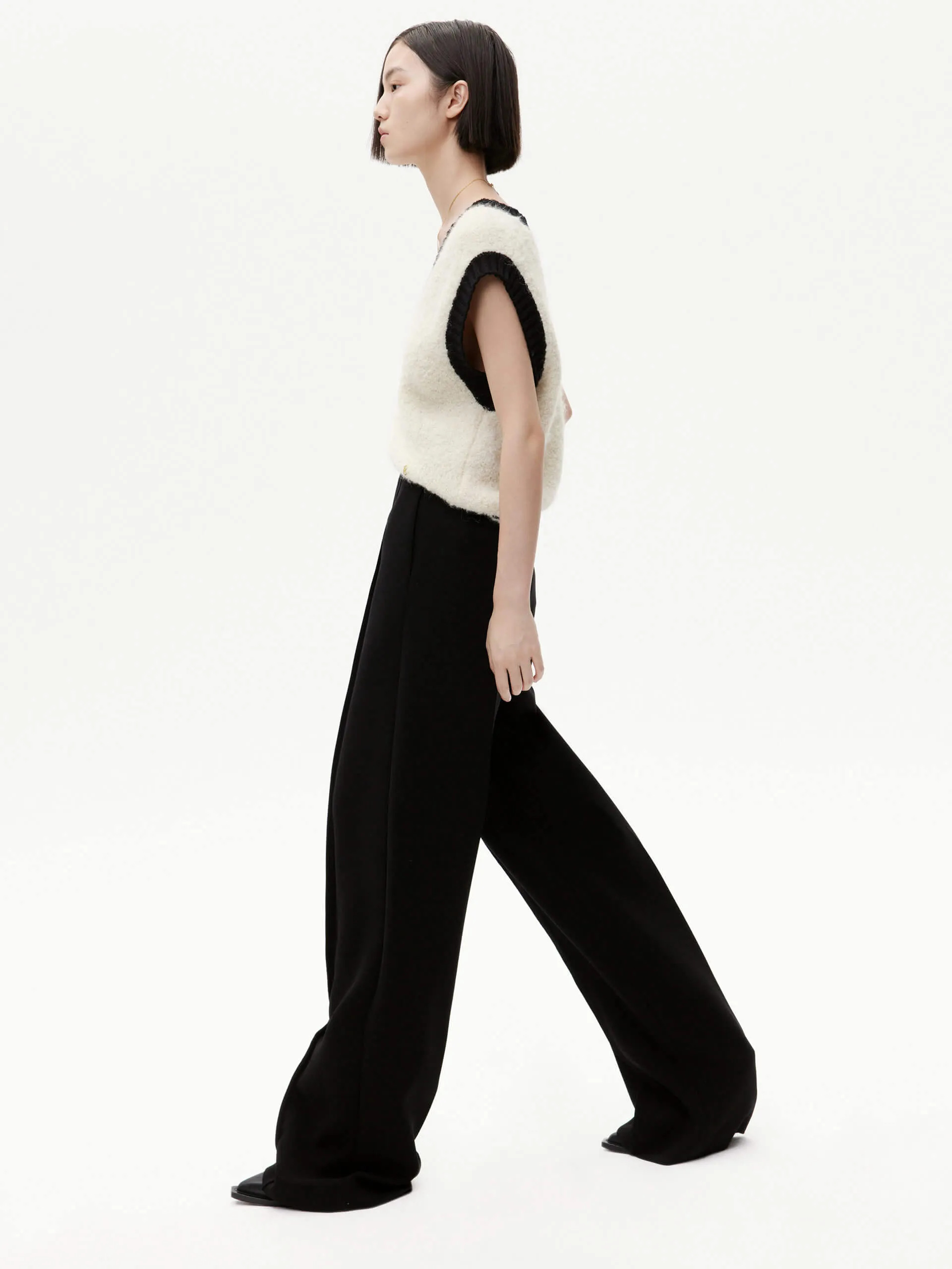 Tailored Wide Leg Trousers