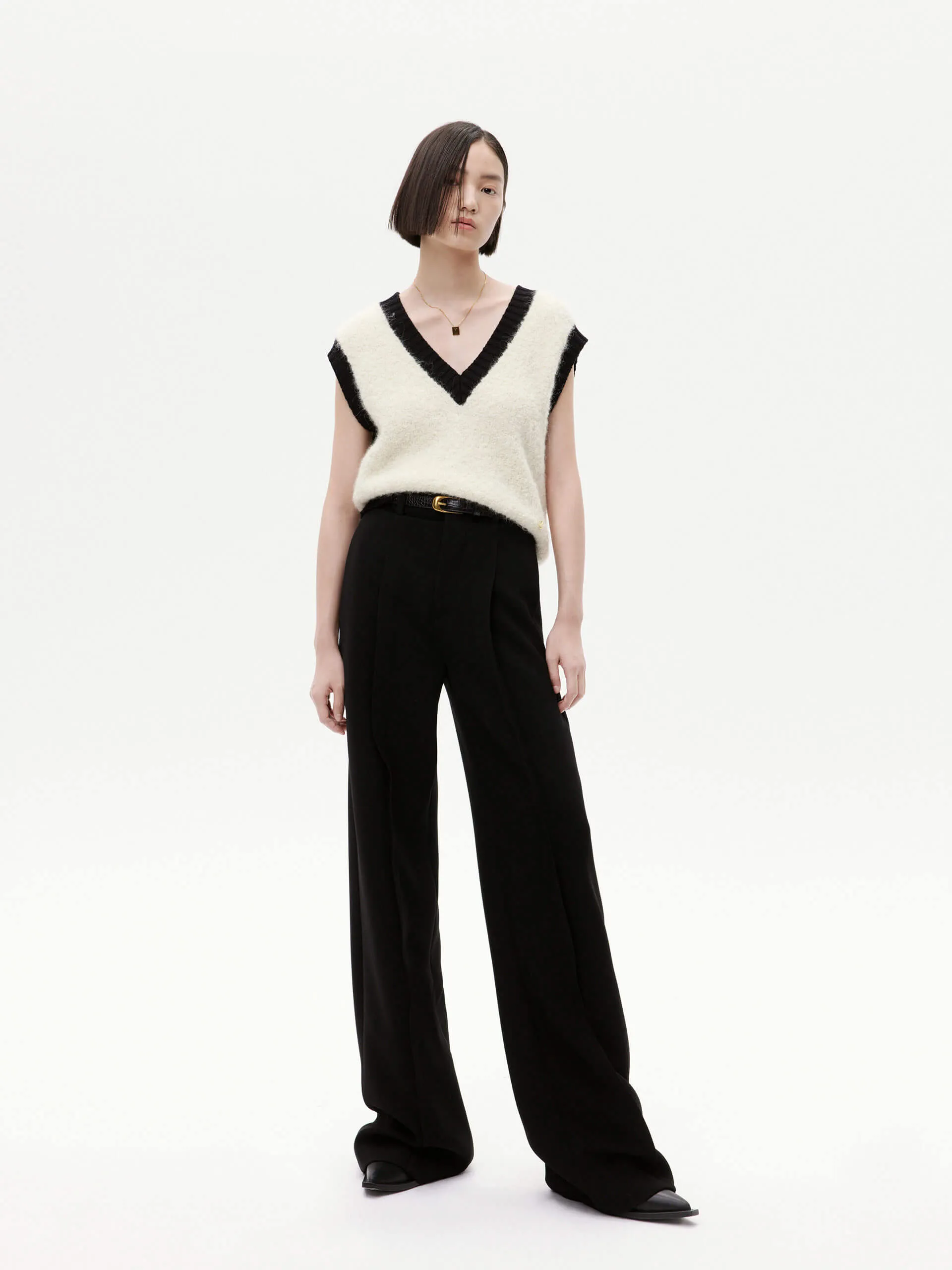 Tailored Wide Leg Trousers