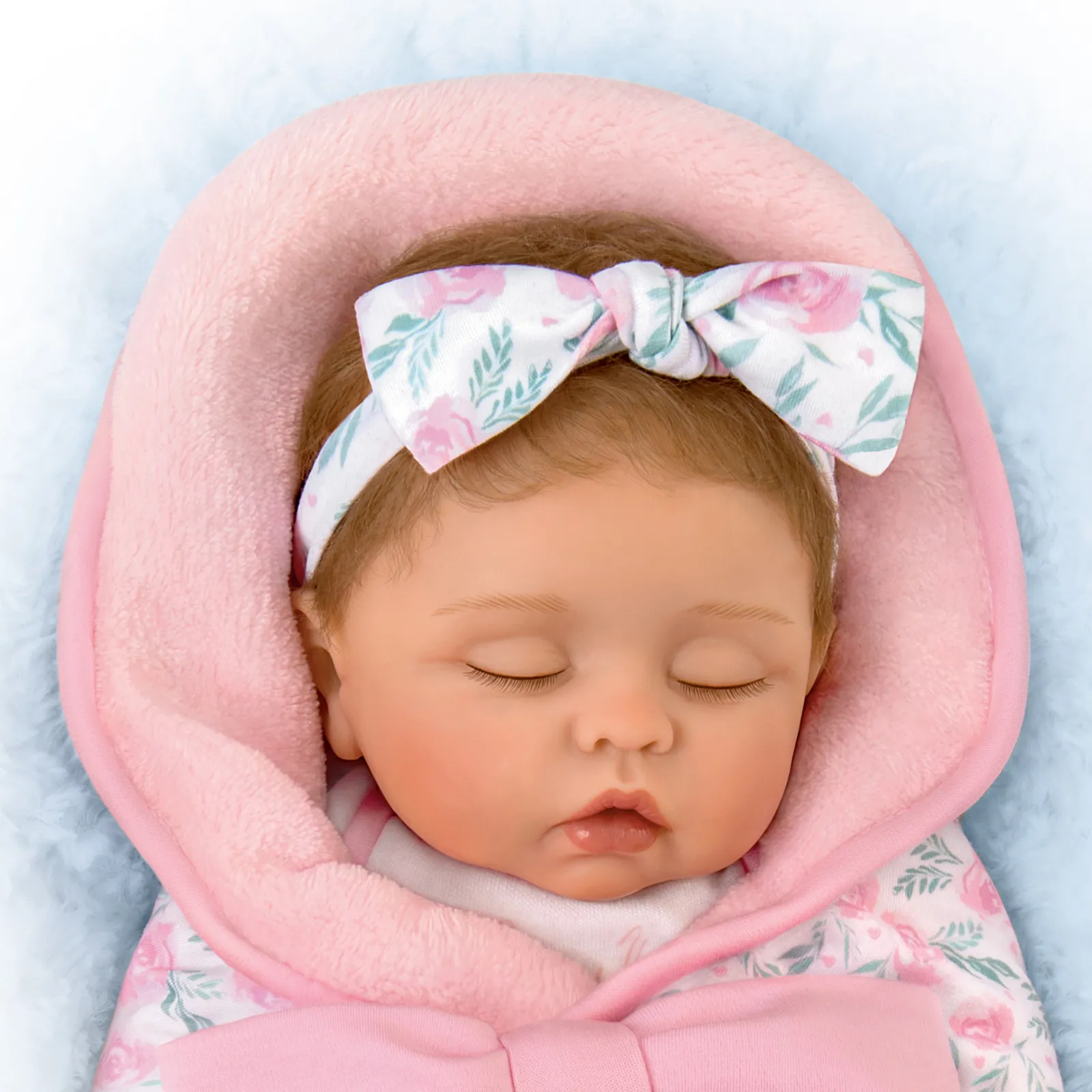 The Ashton - Drake Galleries Sweet Dreams Little One with Soothing Heartbest So Truly Real® Lifelike Baby Doll by Linda Murray 16-inches