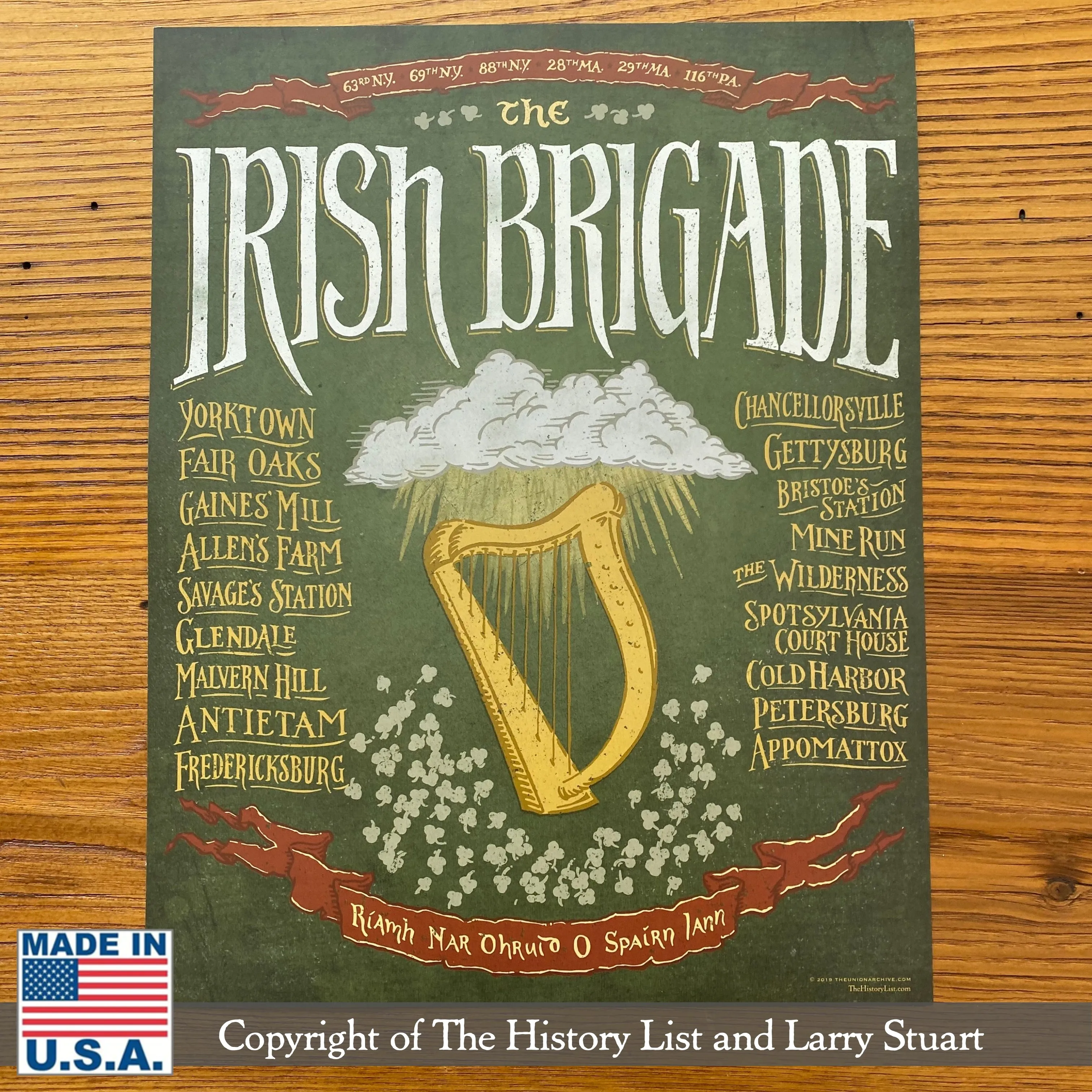 The Civil War "Irish Brigade" as a small poster