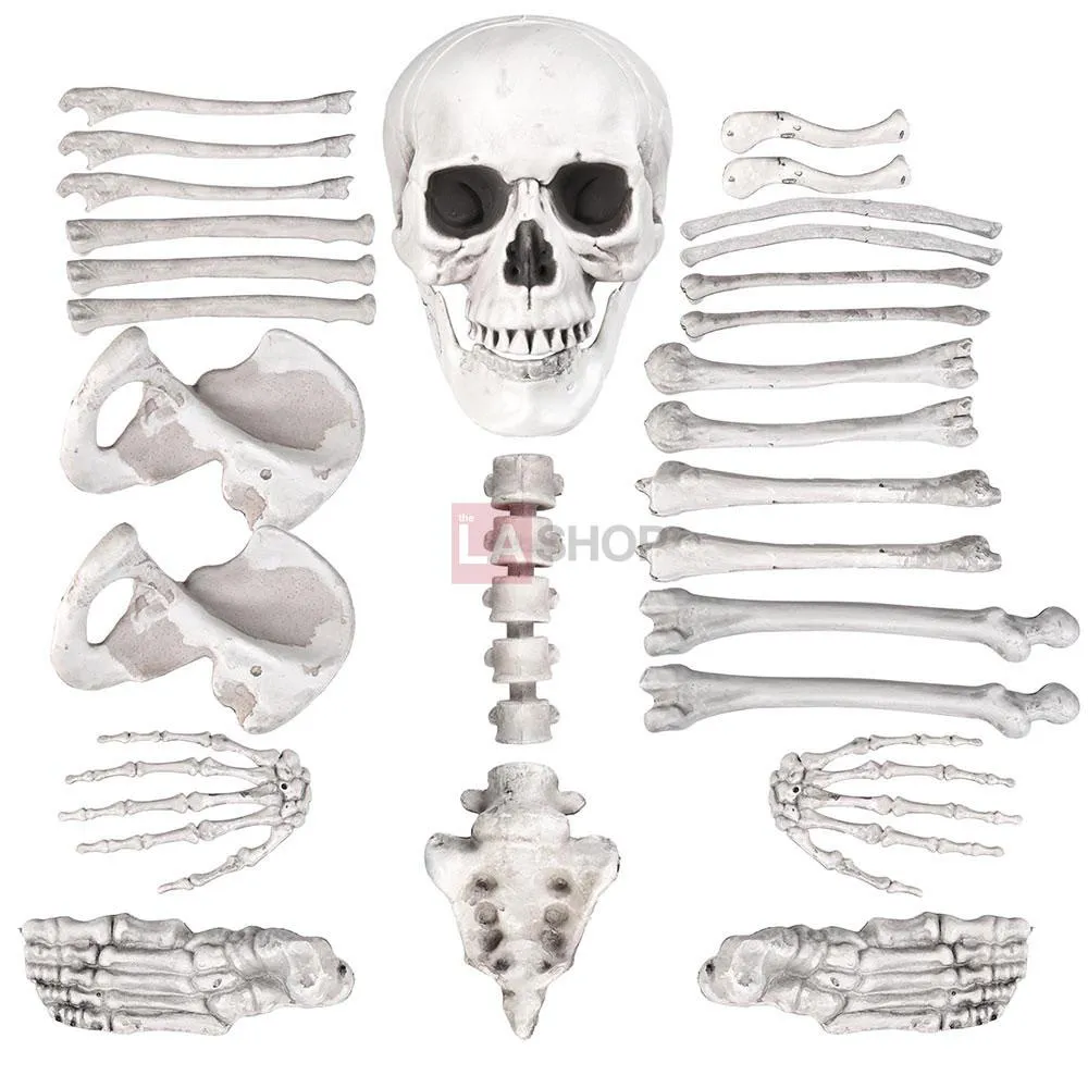 TheLAShop 28Pc Bag of Skeleton Bones Props Set Halloween Party Decor