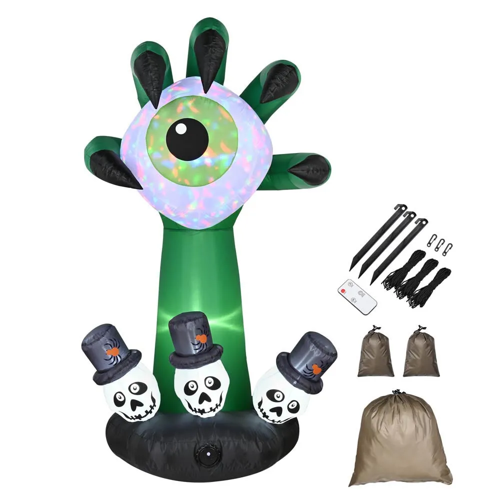 TheLAShop 6ft Halloween Inflatables Monster Hand Eyeball Color Changing