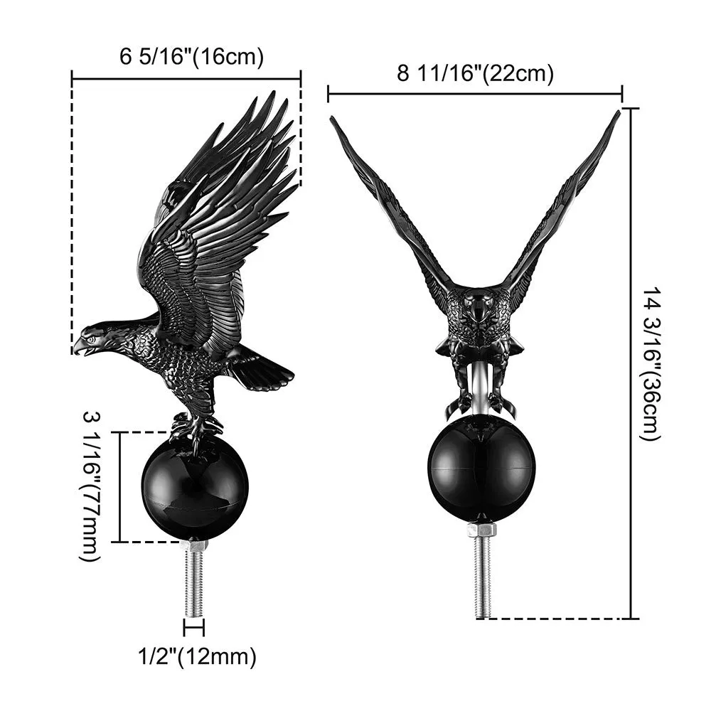 TheLAShop Deluxe Flagpole Eagle Ball Toppers Ornament