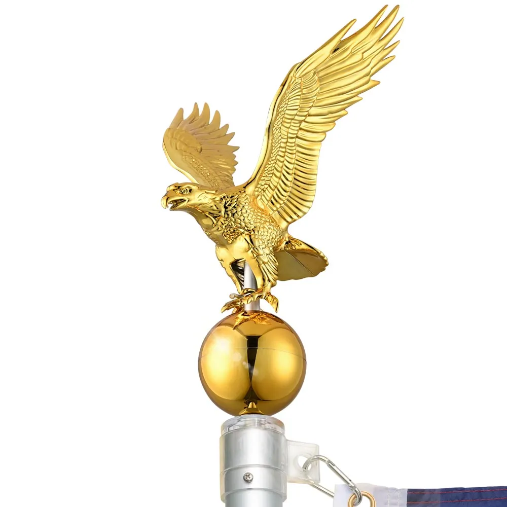 TheLAShop Deluxe Flagpole Eagle Ball Toppers Ornament