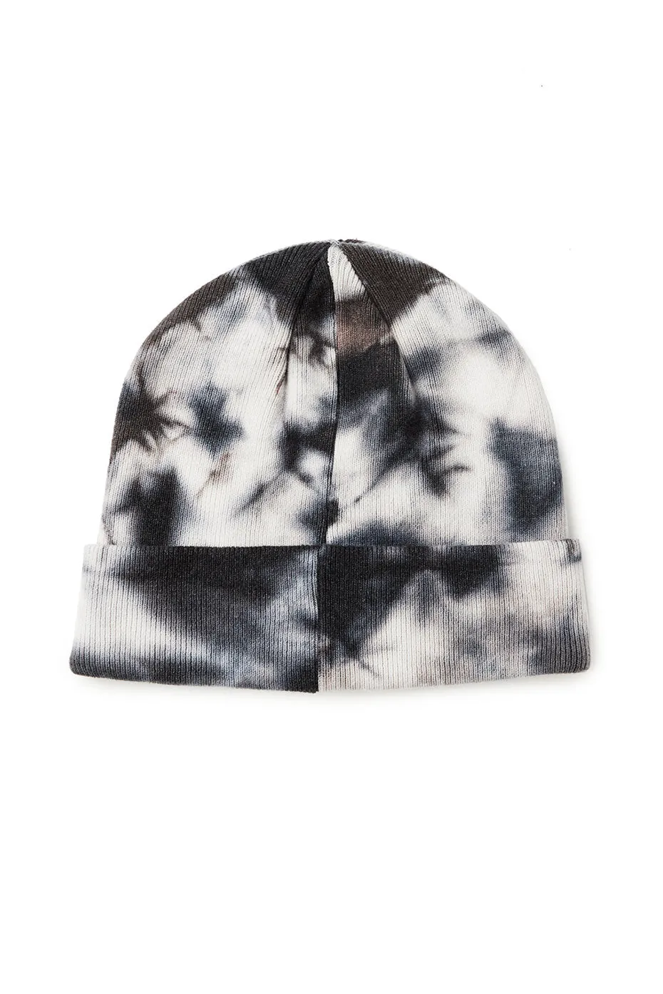 Tie-Dye Beanie - Black/White