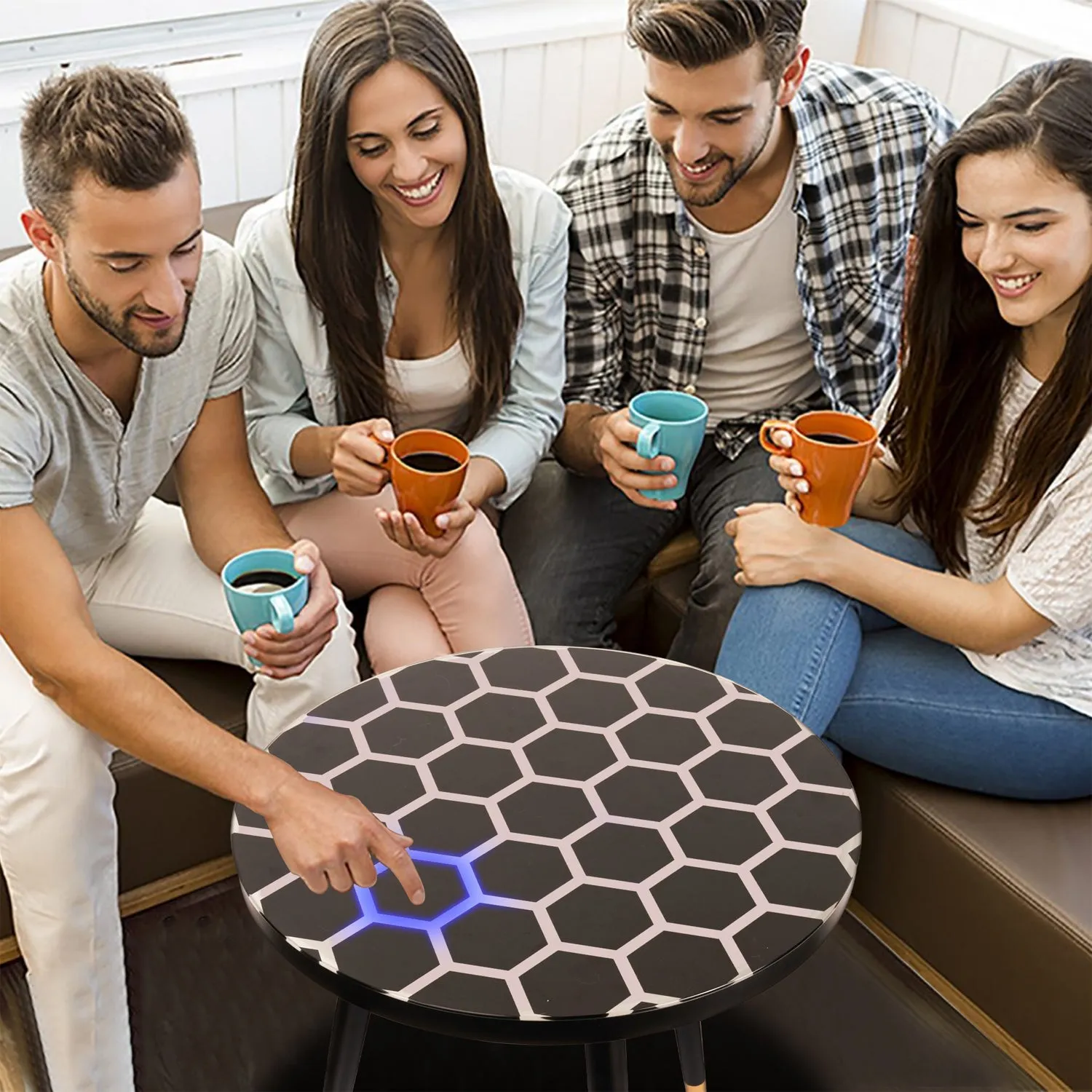 Touch-Sensitive Glow Coffee Table