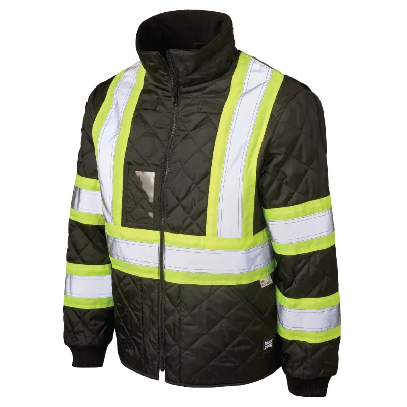 Tough Duck® Quilted Safety Trucker Jacket - Zipper Closure - SJ48