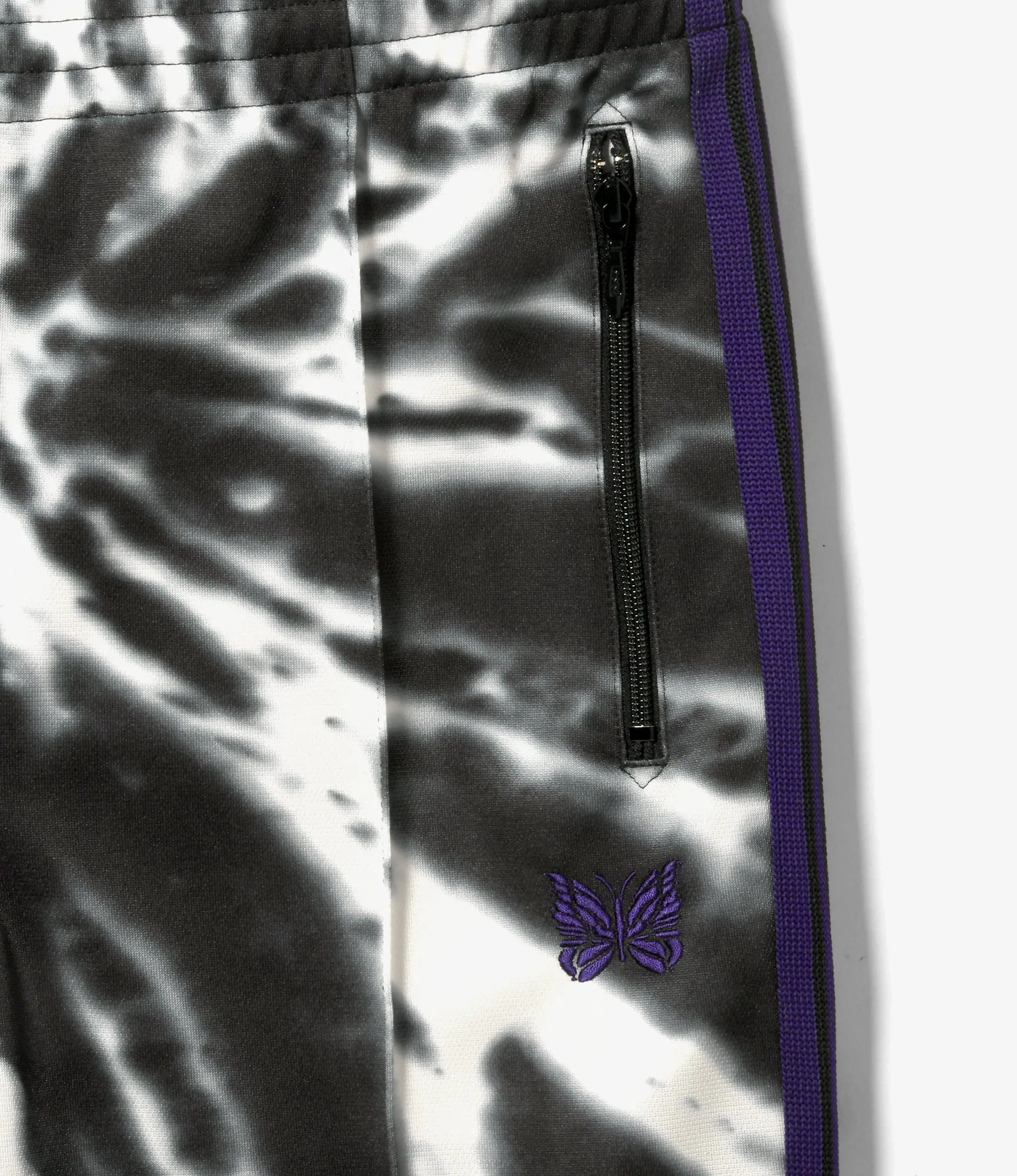 Track Pant - Poly Smooth / Tie Dye Printed – Black