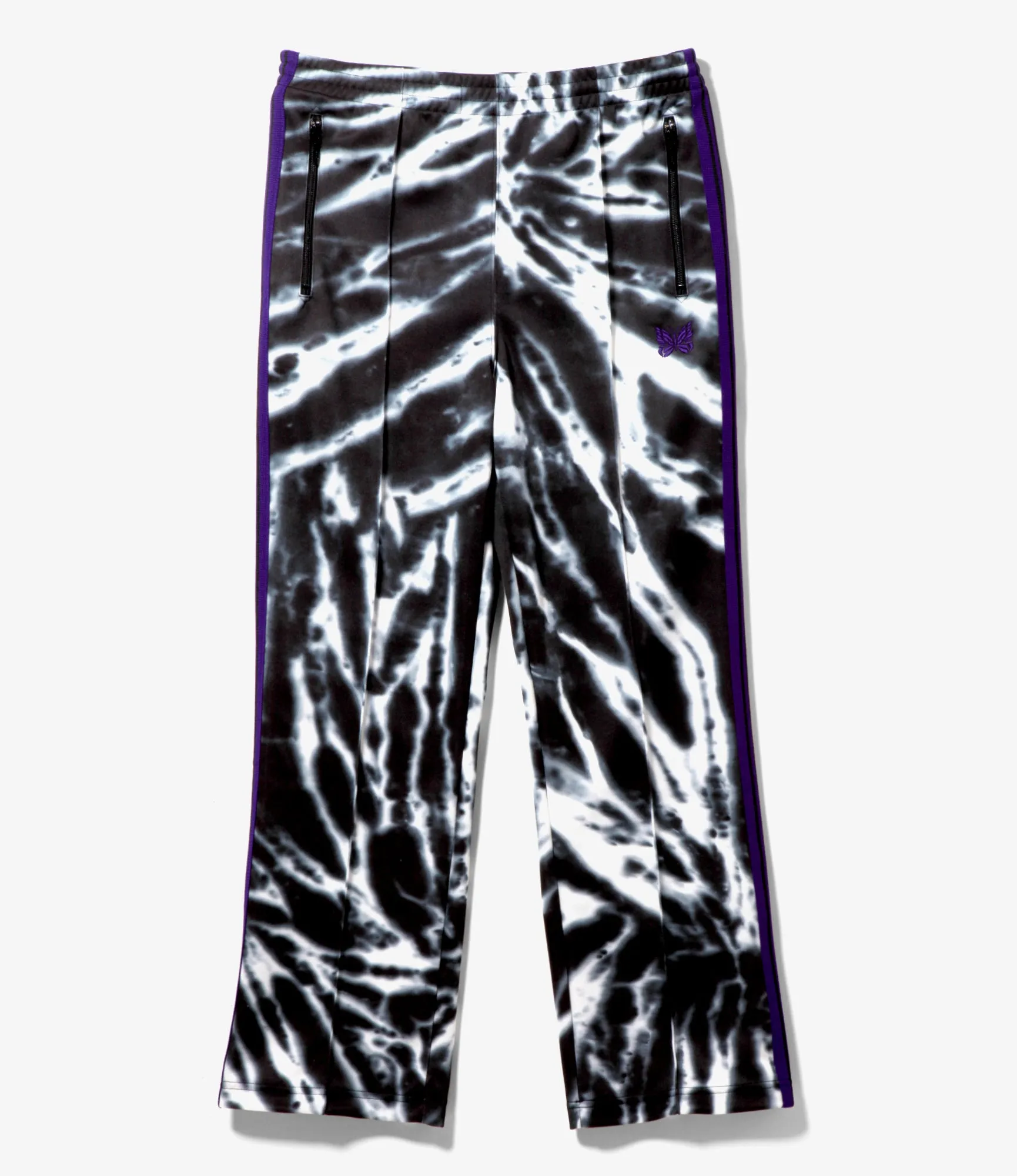 Track Pant - Poly Smooth / Tie Dye Printed – Black