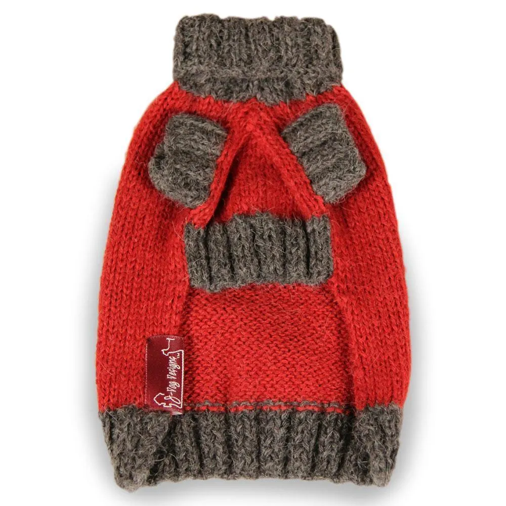 Turtleneck Dog Sweater Red