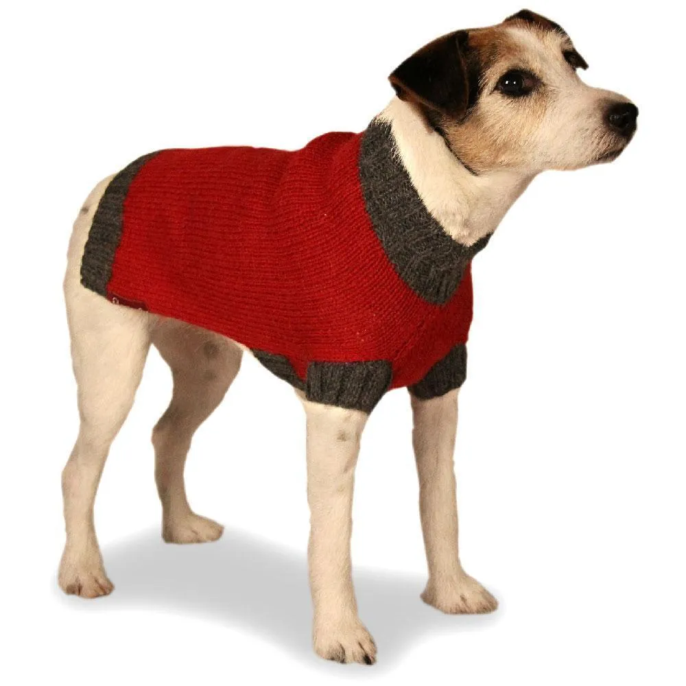 Turtleneck Dog Sweater Red