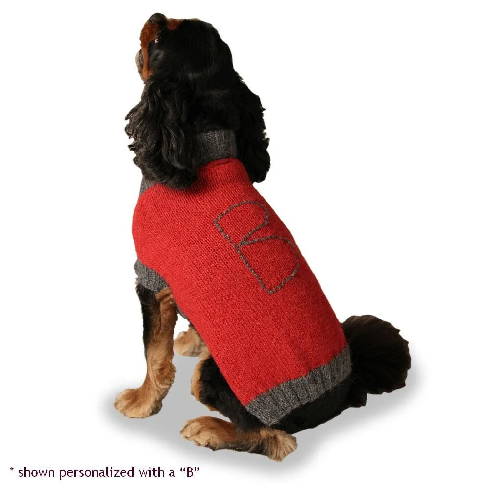 Turtleneck Dog Sweater Red