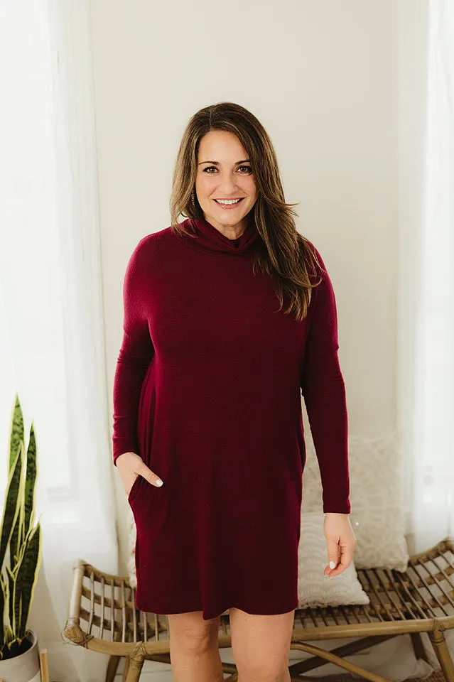 Turtleneck Dolman Dress