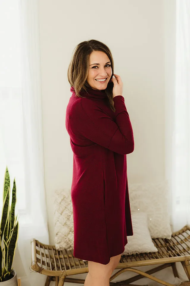 Turtleneck Dolman Dress