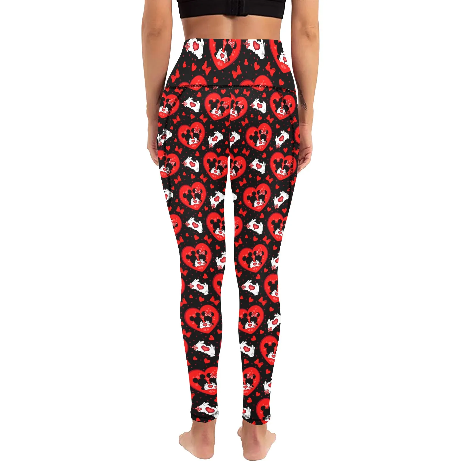 Valentine's Day Lovers Women's Athletic Leggings With Pockets