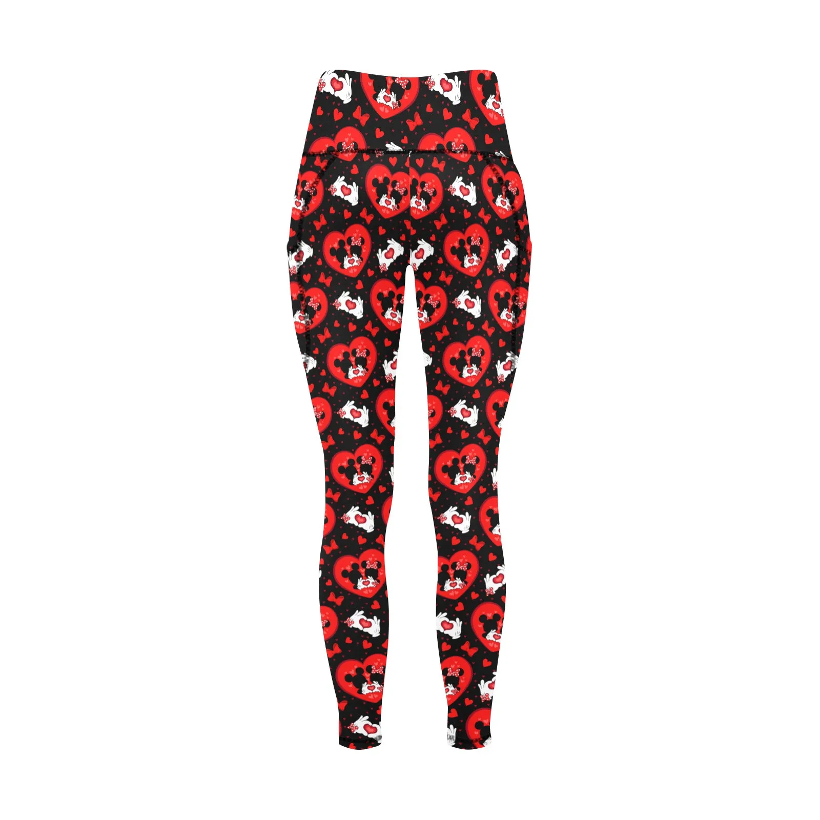 Valentine's Day Lovers Women's Athletic Leggings With Pockets