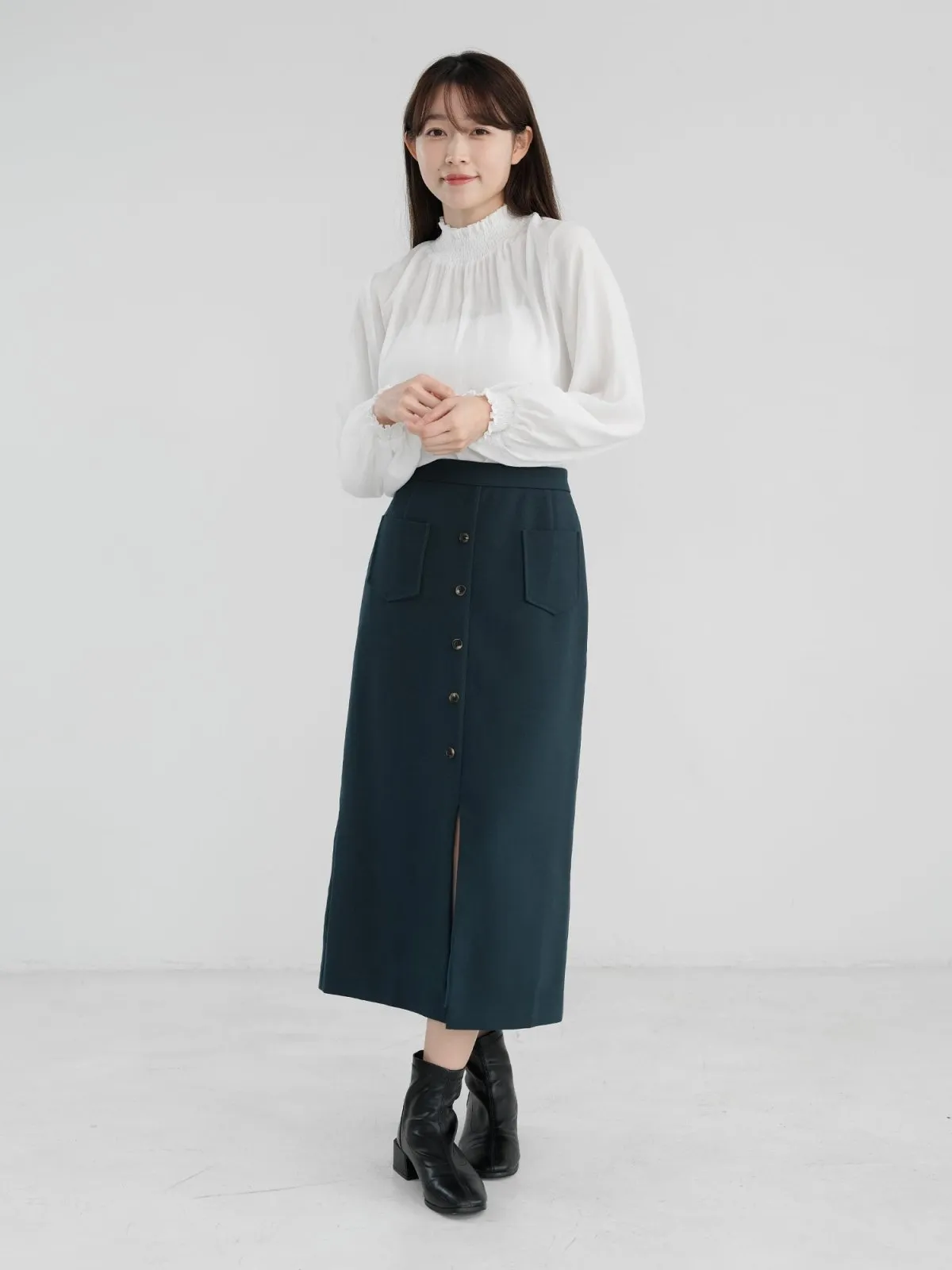 Valkyrie Buttoned Midi Skirt