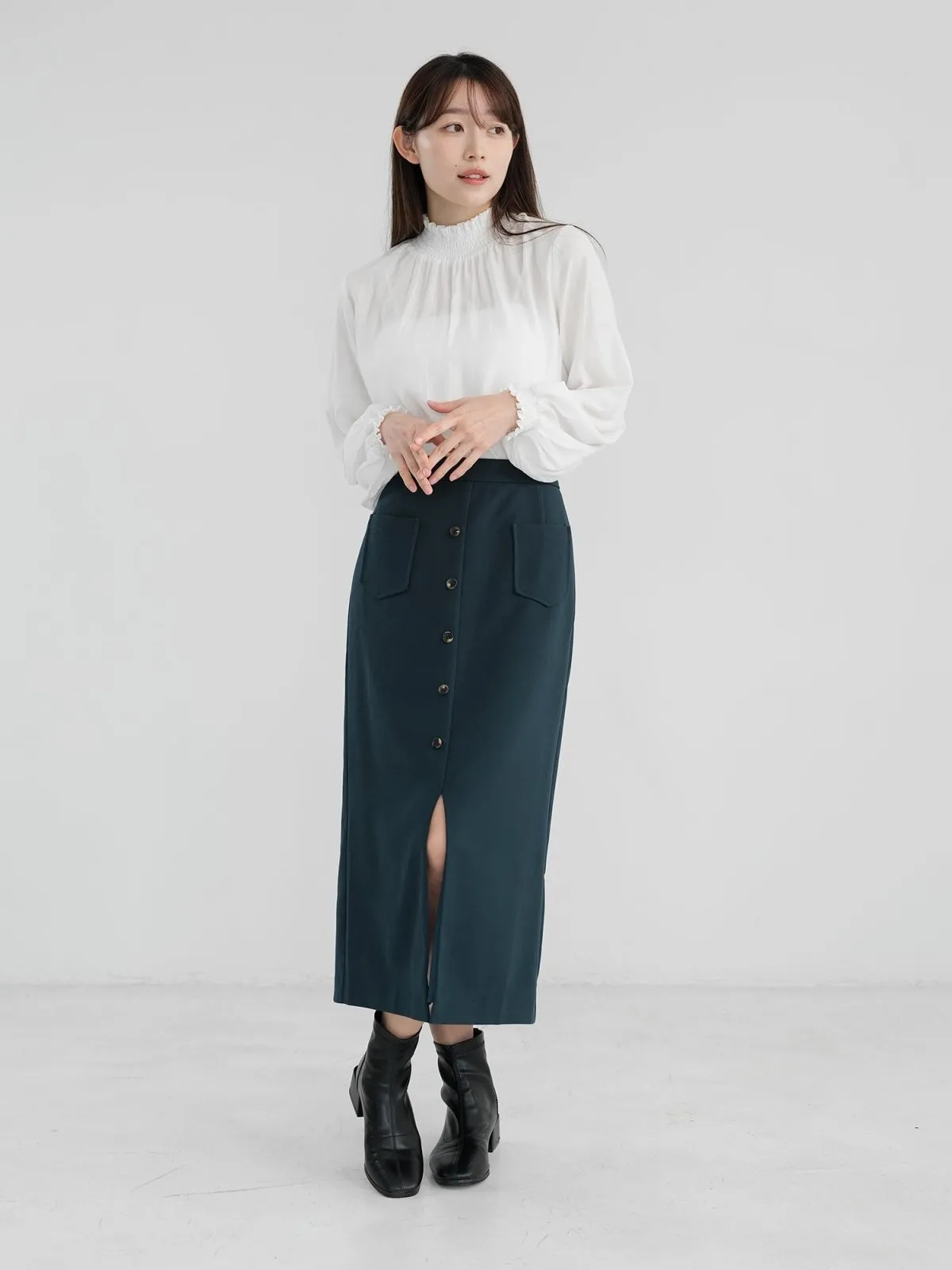 Valkyrie Buttoned Midi Skirt