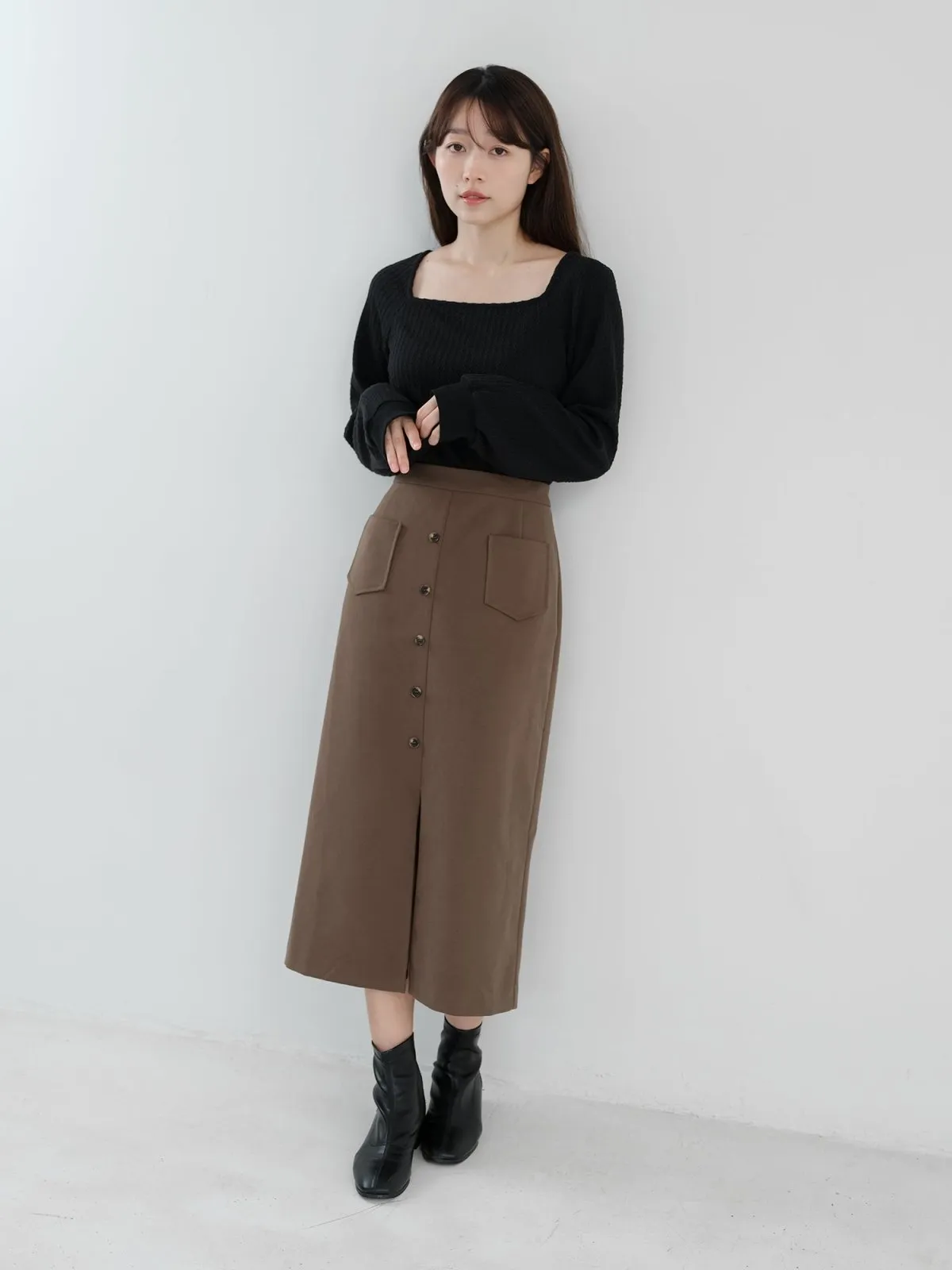 Valkyrie Buttoned Midi Skirt