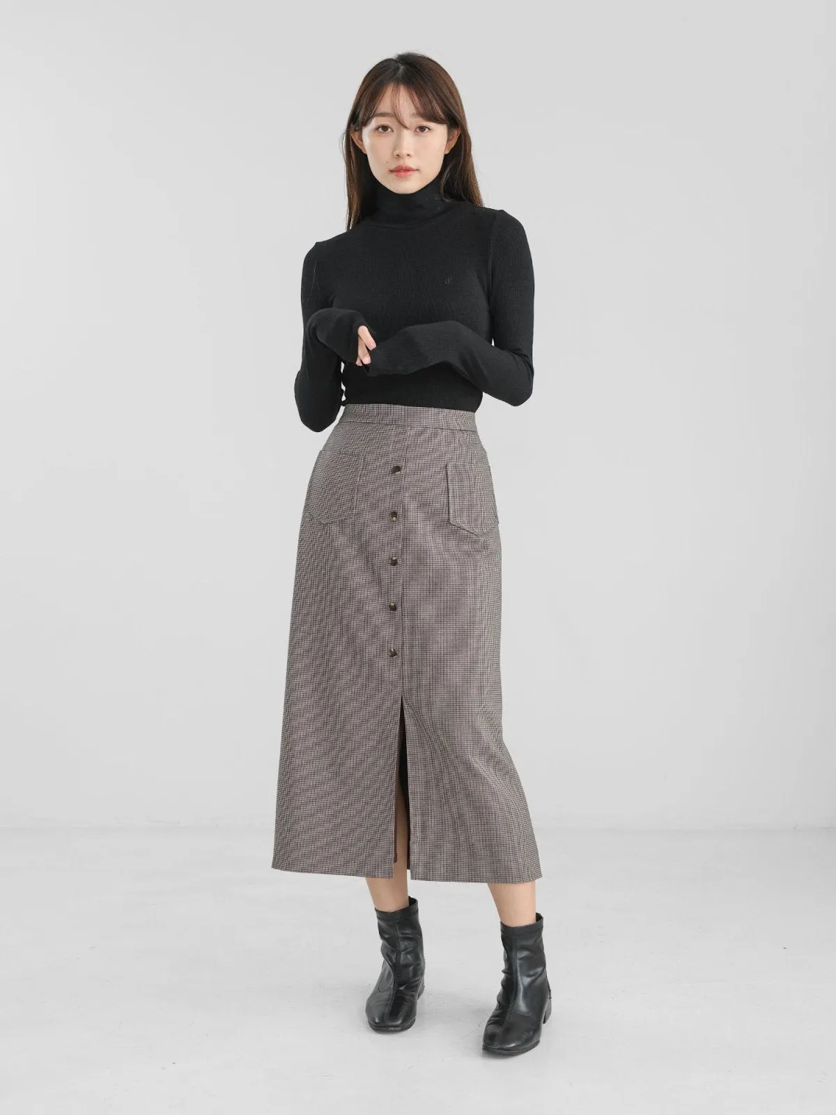 Valkyrie Buttoned Midi Skirt