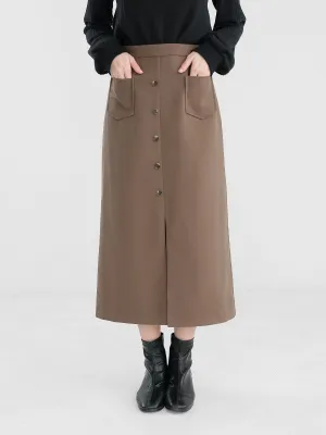 Valkyrie Buttoned Midi Skirt