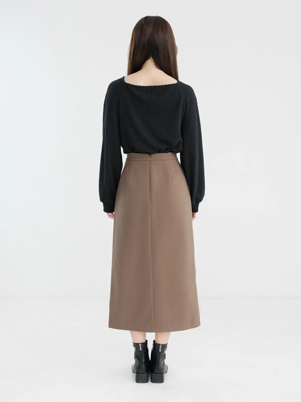 Valkyrie Buttoned Midi Skirt