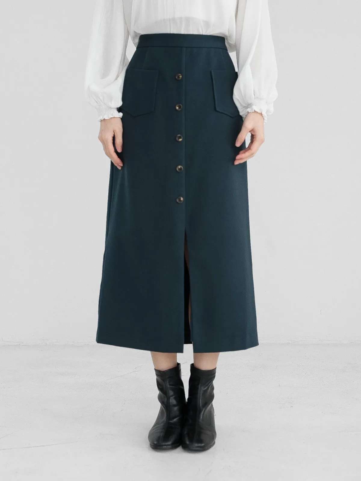 Valkyrie Buttoned Midi Skirt