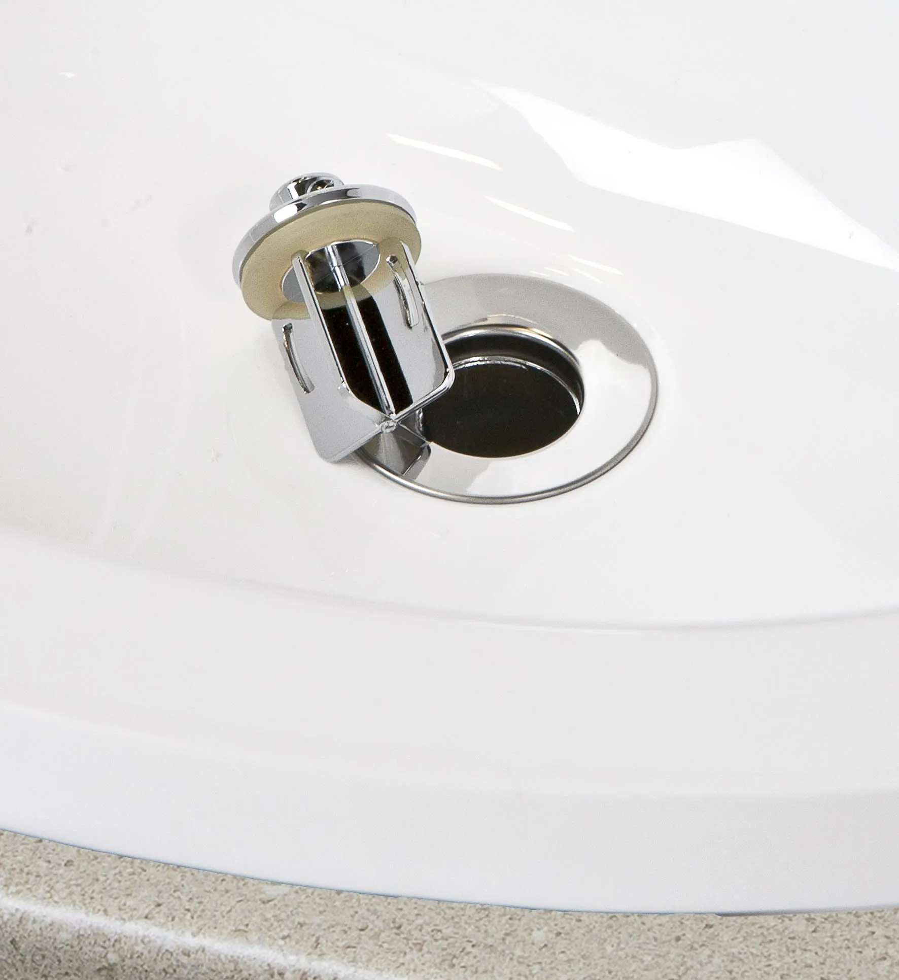 Vanity Sink Drain Assembly, Chrome Finish