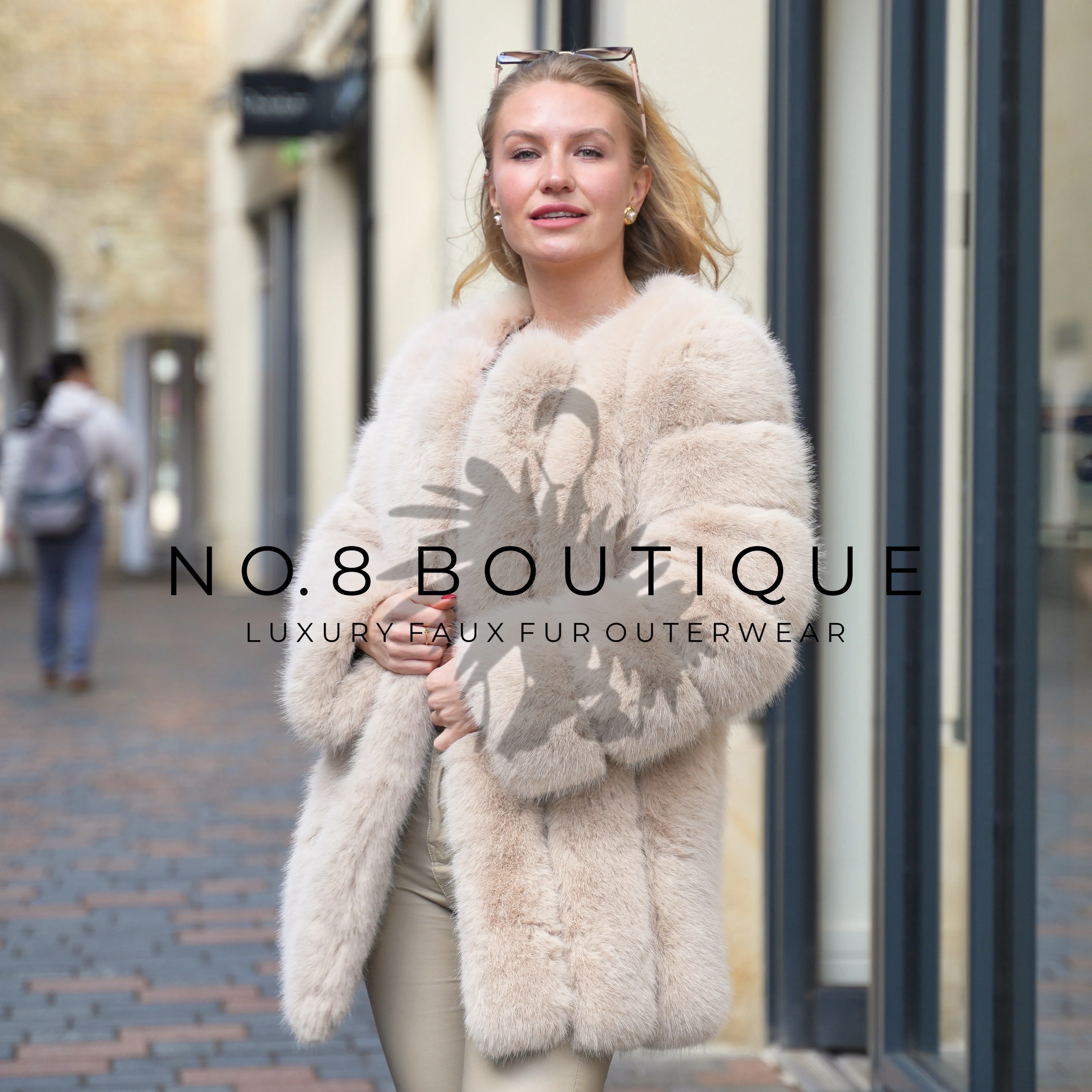 Vienna Straight Row Faux Fur Coat