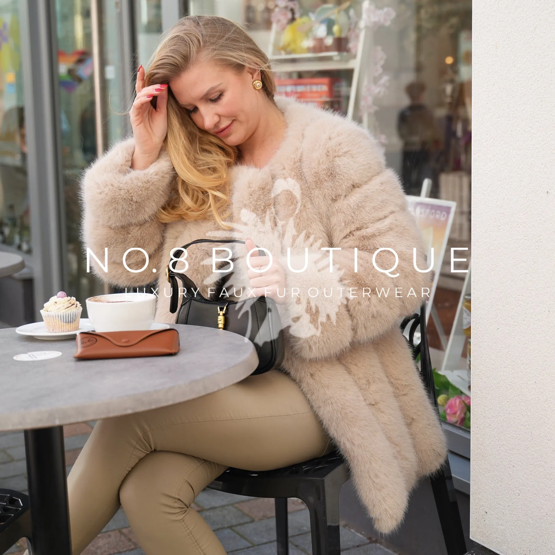 Vienna Straight Row Faux Fur Coat