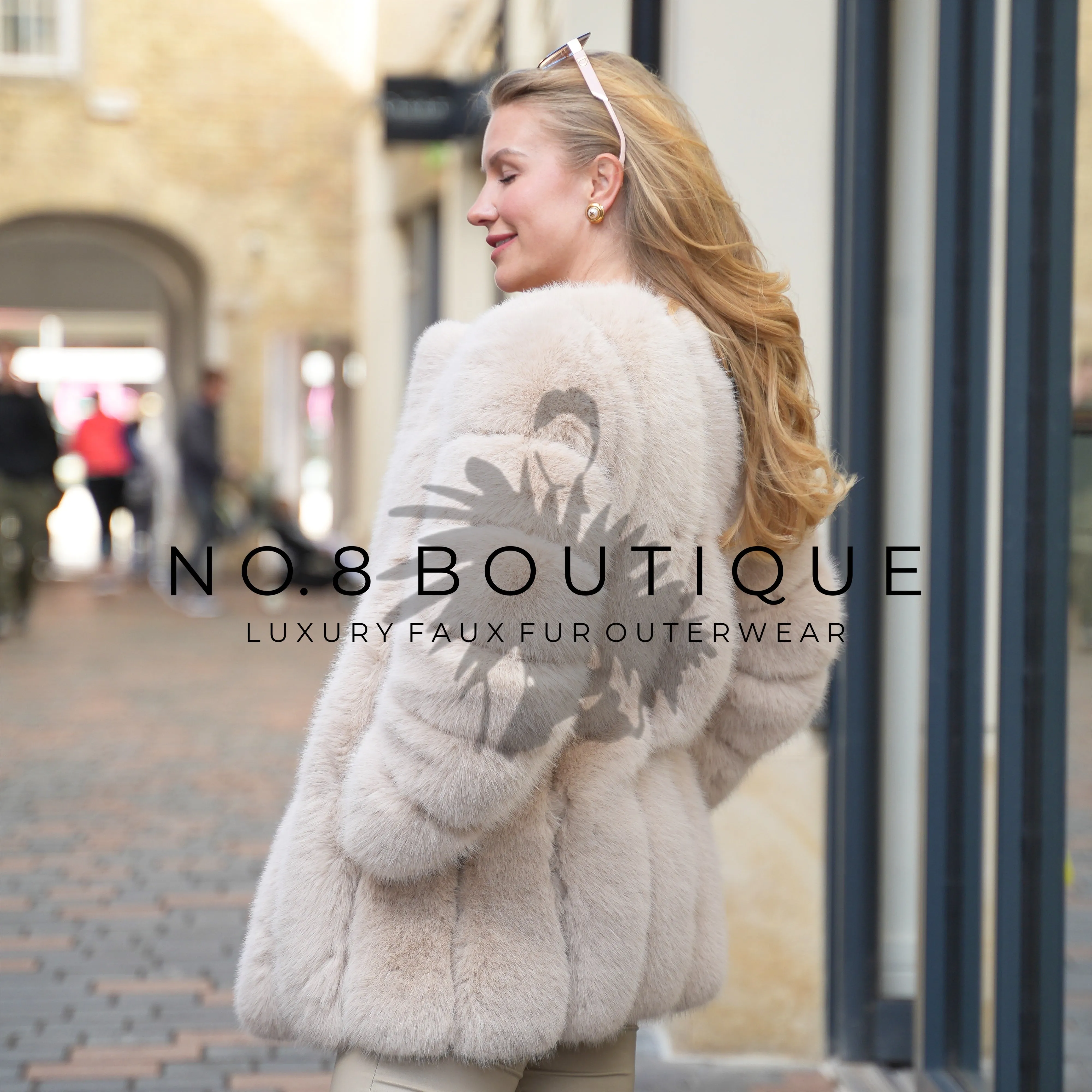 Vienna Straight Row Faux Fur Coat