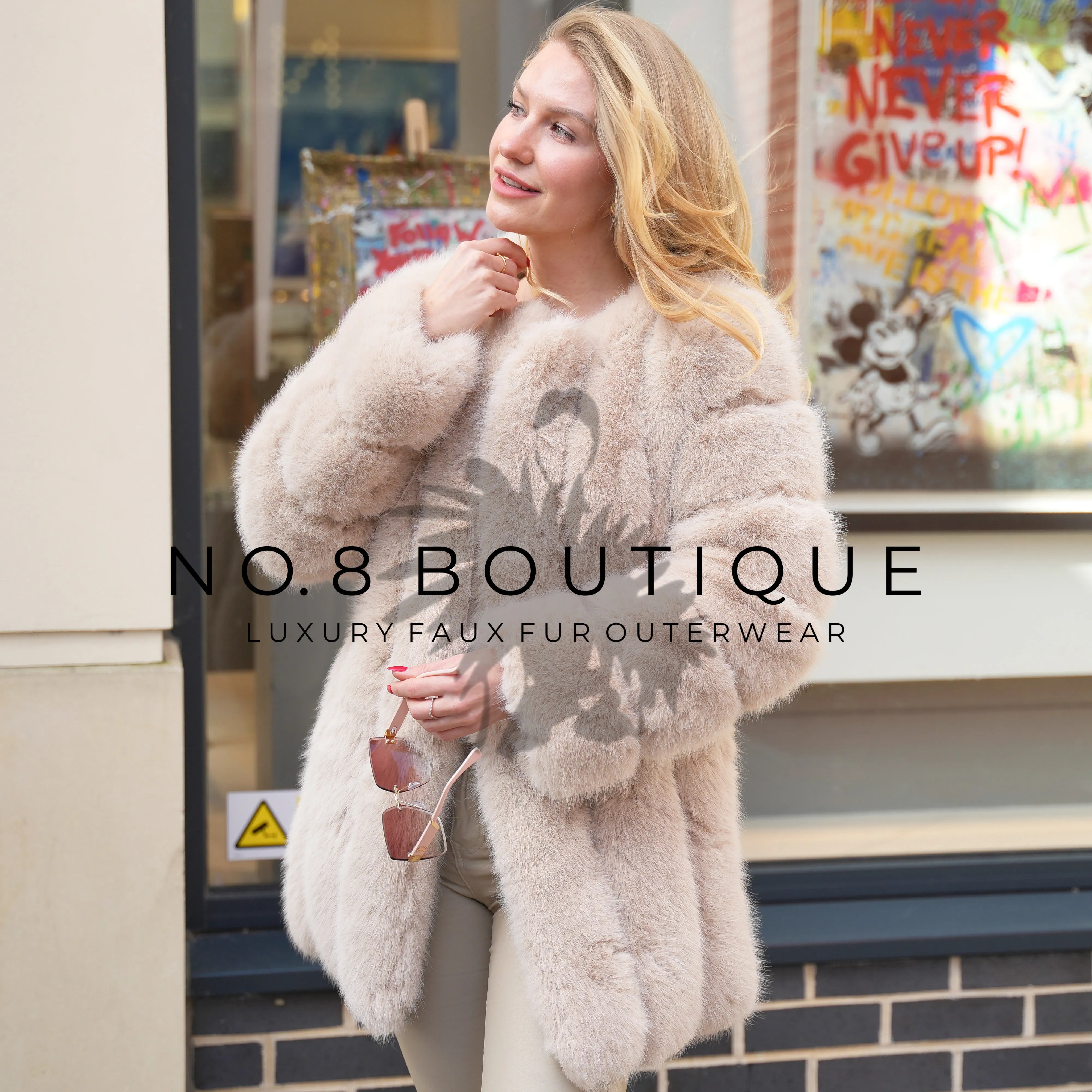 Vienna Straight Row Faux Fur Coat