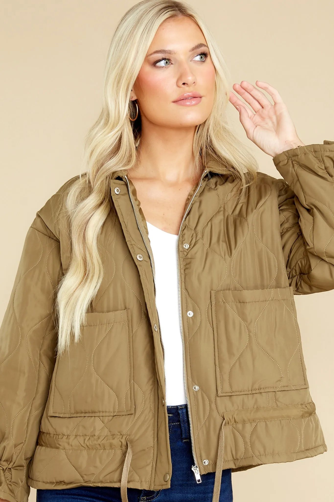 Walk With Me Olive Jacket