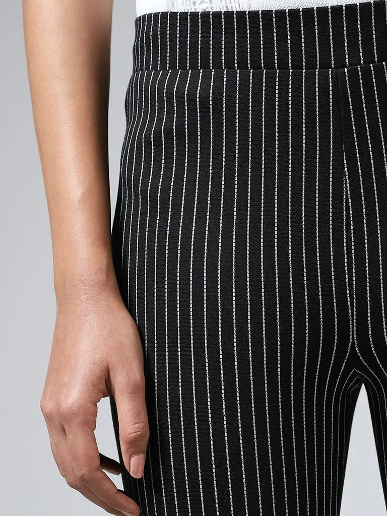 Wardrobe Black Pinstripes Trousers