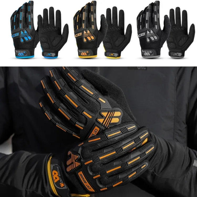 WEST BIKING YP0211208 Riding Gloves Motorcycle Bike Long Finger Non-Slip Touch Screen Gloves, Size: XL(Black Orange)