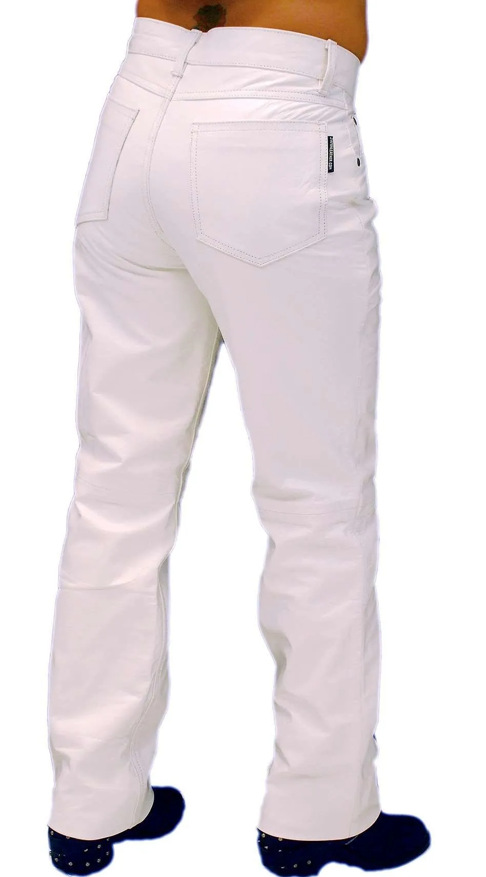 White Leather Pants for Women #LP710W ()