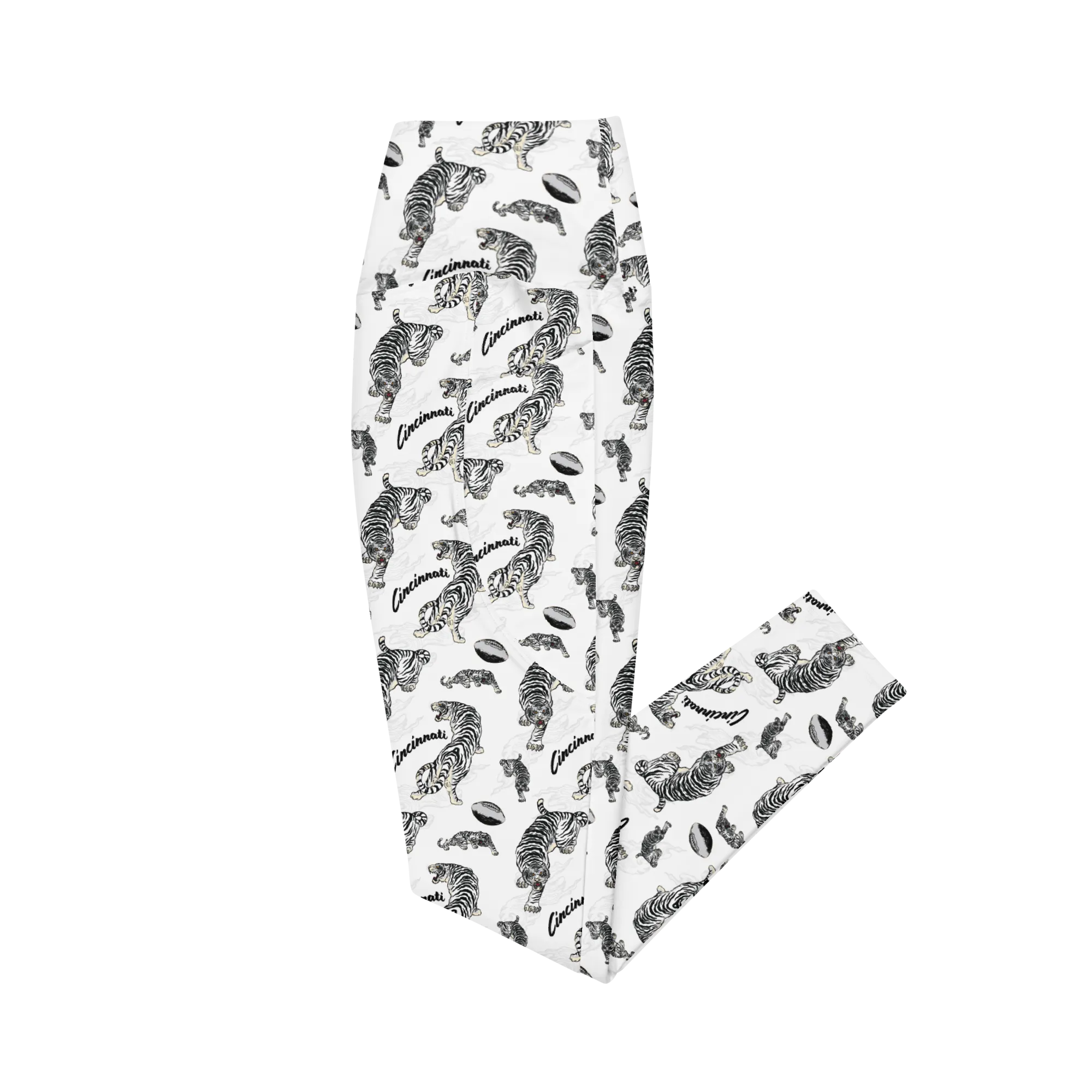 White Tiger Pattern Leggings