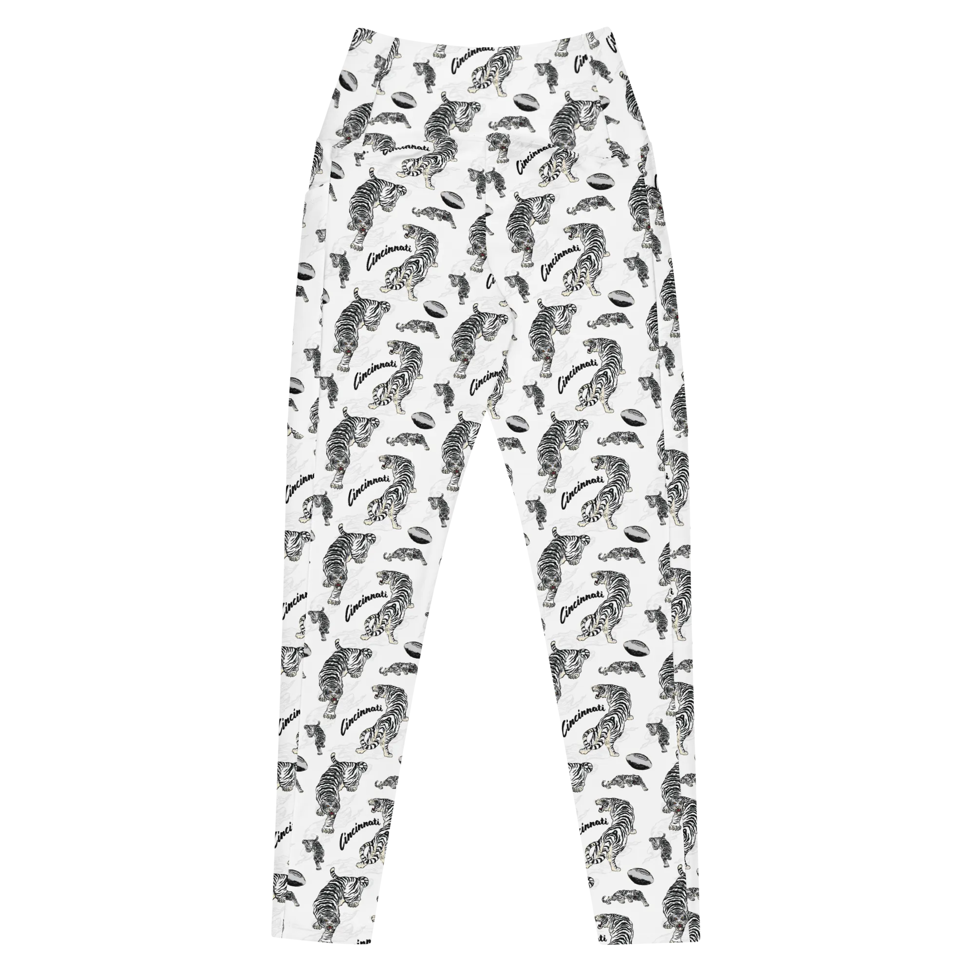 White Tiger Pattern Leggings