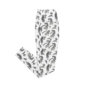 White Tiger Pattern Leggings