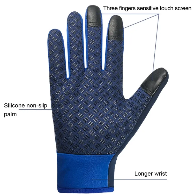 Winter Outdoor Riding Sports Waterproof Touch Screen Glove, Size: M(H043 Black)