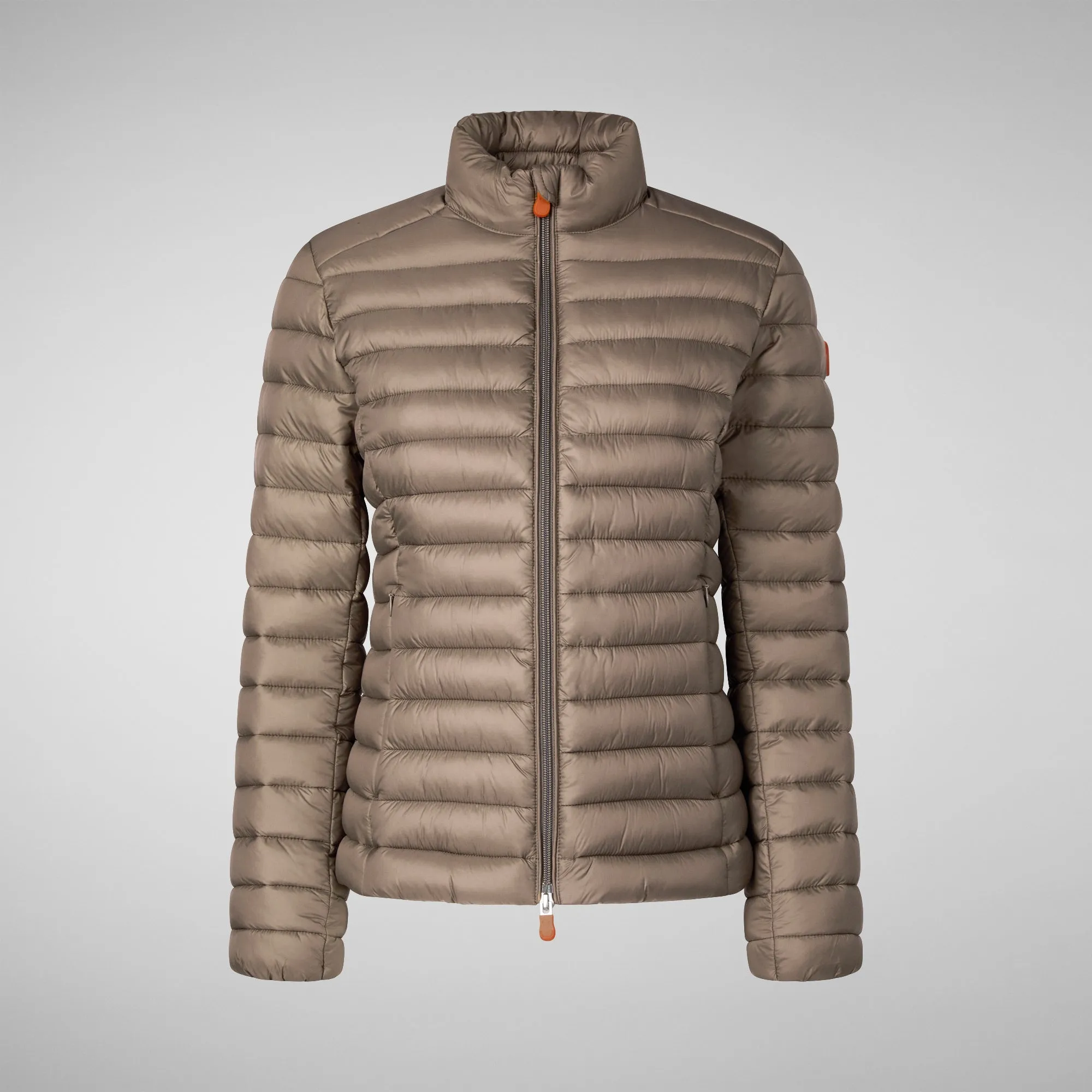 Women's Animal free Puffer Jacket Carly in Mud Grey