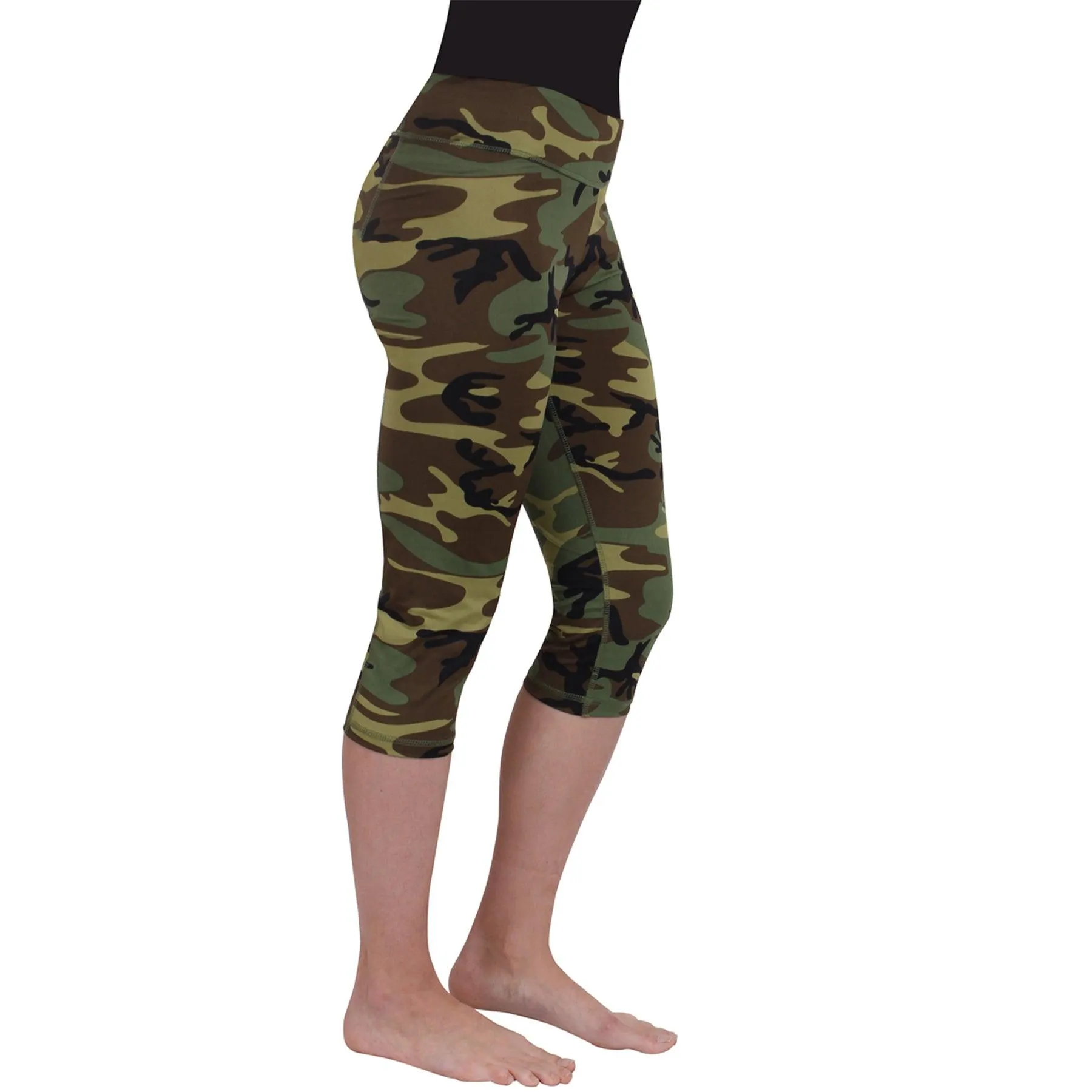 Womens Camo Workout Performance Capris