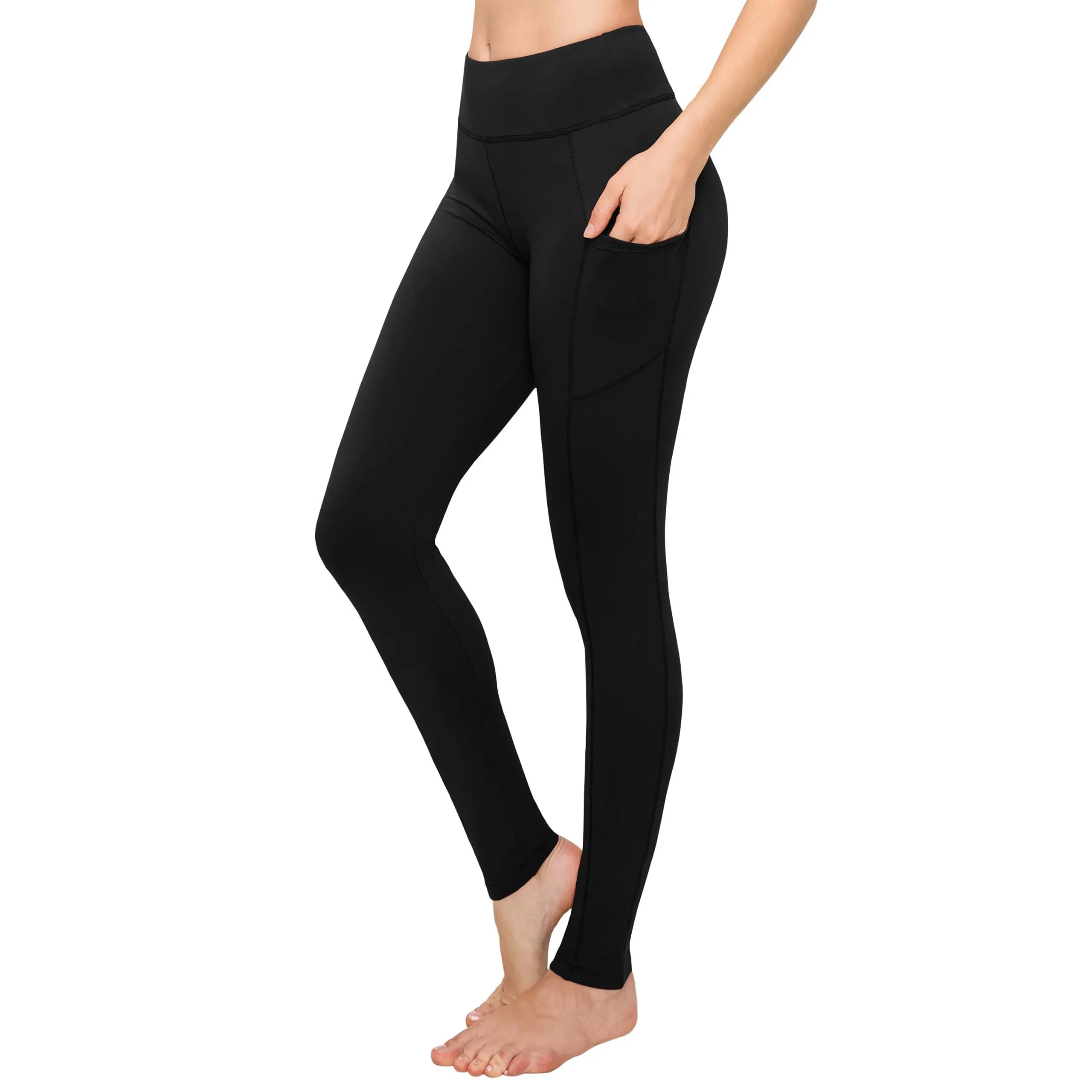 Womens High Waisted Leggings With Pockets -Leggings For Regular & Plus Size