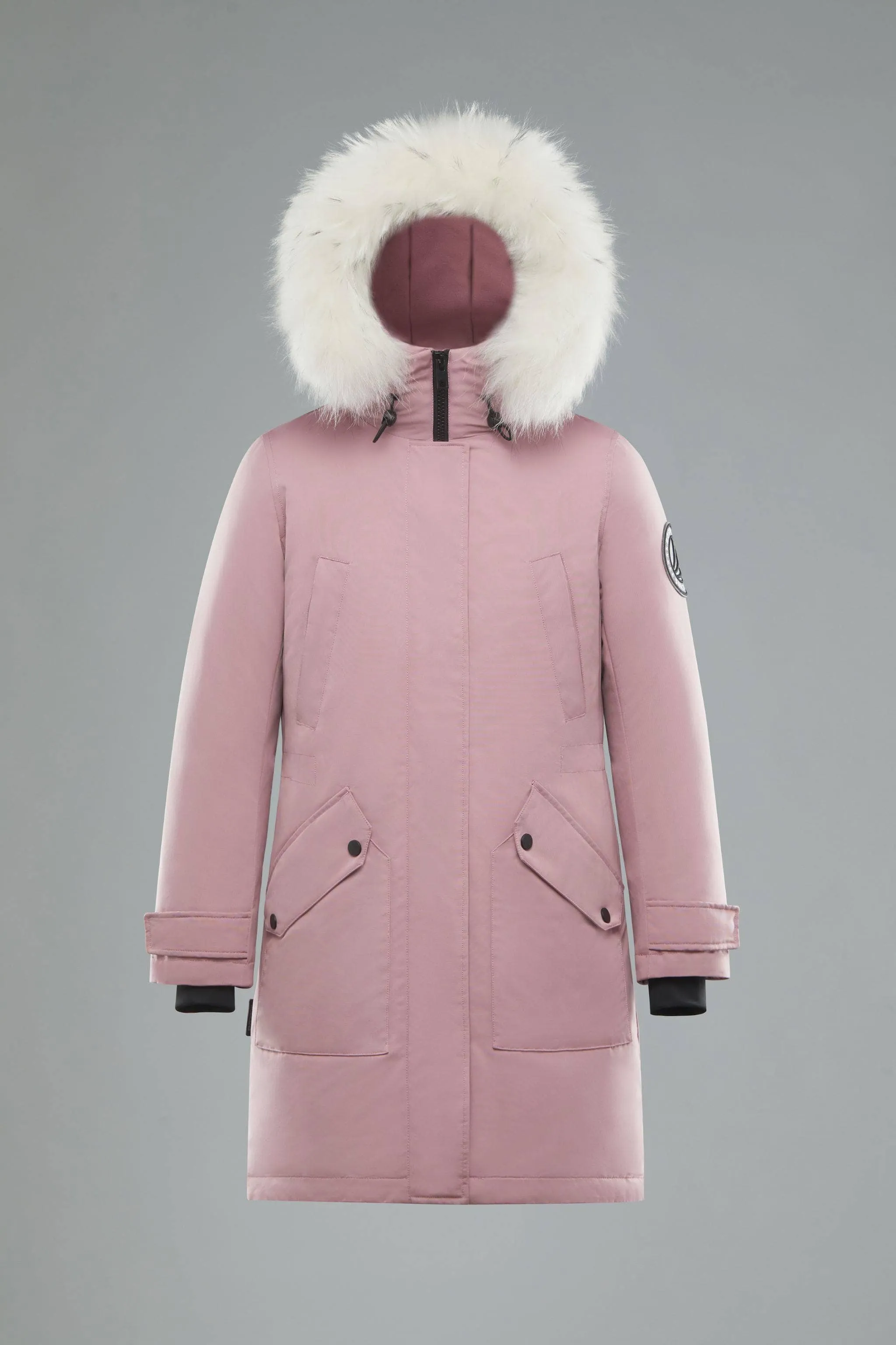 Women's Hooded Parka with fur Trim