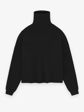 Womens Waffle Turtleneck